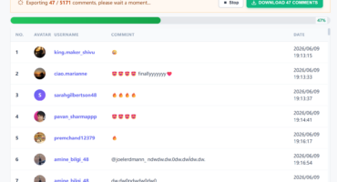 Instagram পোস্টের সব কমেন্ট একসাথে CSV বা Excel-এ এক্সপোর্ট করার সহজ উপায় আছে?