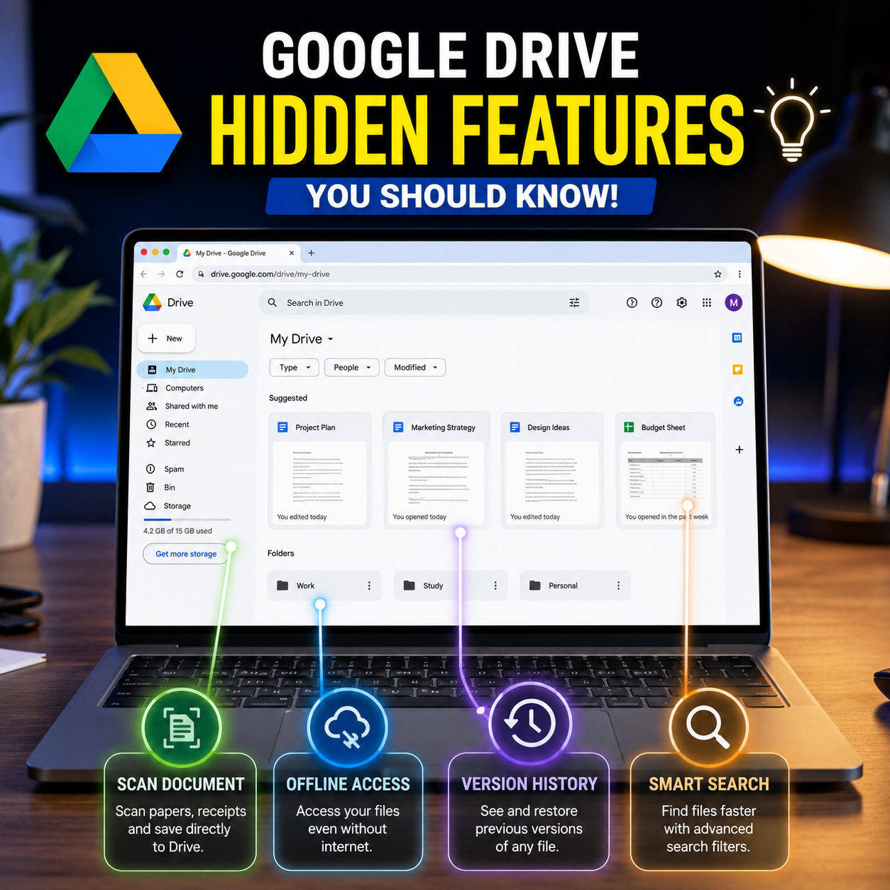 Google Drive-এর Hidden Tricks যা সবাই জানে না | এই ১০টি Feature আপনার কাজ অনেক সহজ করবে