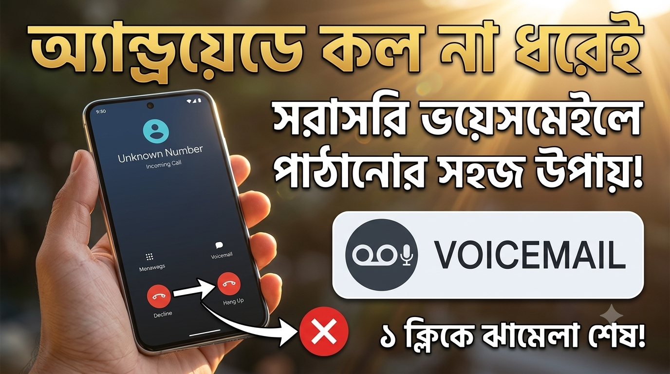 অ্যান্ড্রয়েডে কল না ধরেই সরাসরি ভয়েসমেইলে পাঠানোর সহজ উপায়