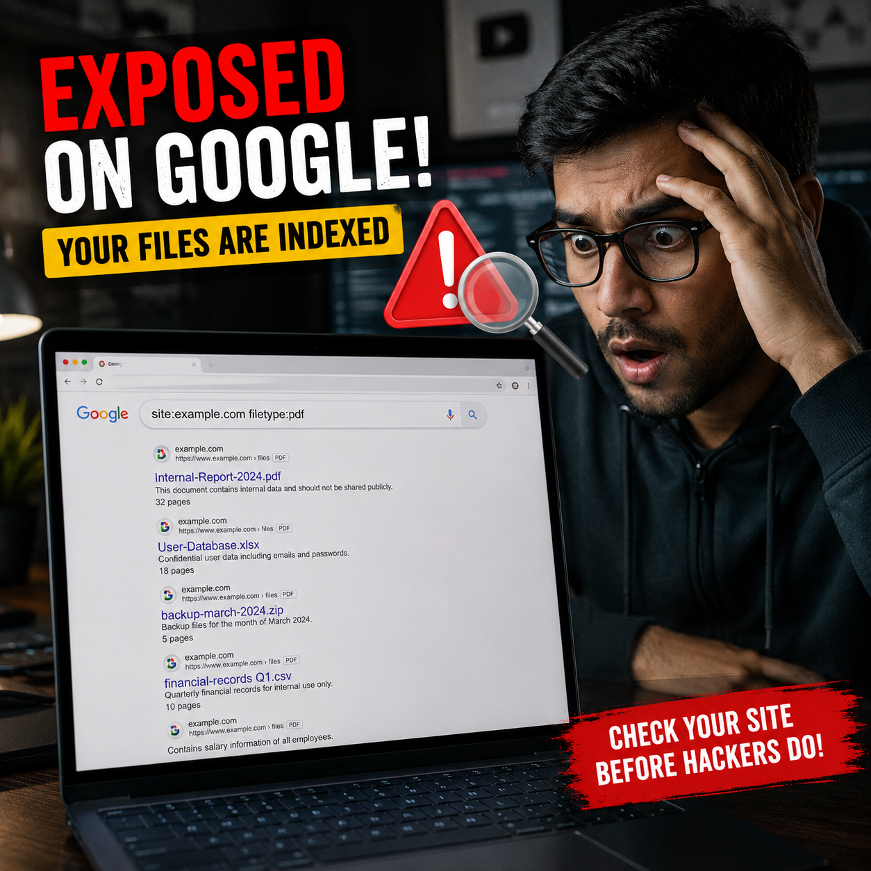 Google Dork দিয়ে নিজের Website-এর Hidden File খুঁজে বের করুন