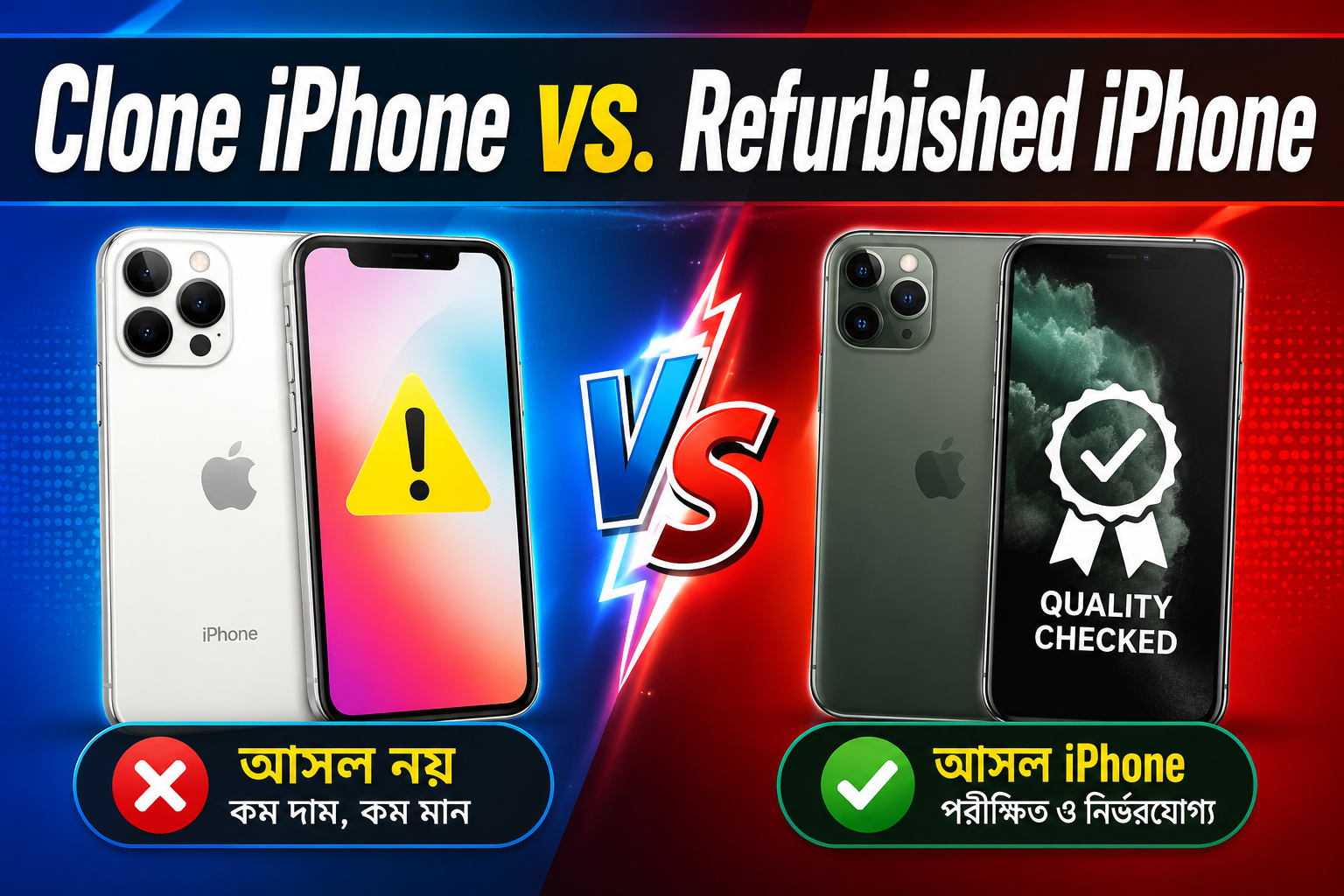 Refurbished iPhone vs Clone iPhone: কোনটি ভালো?