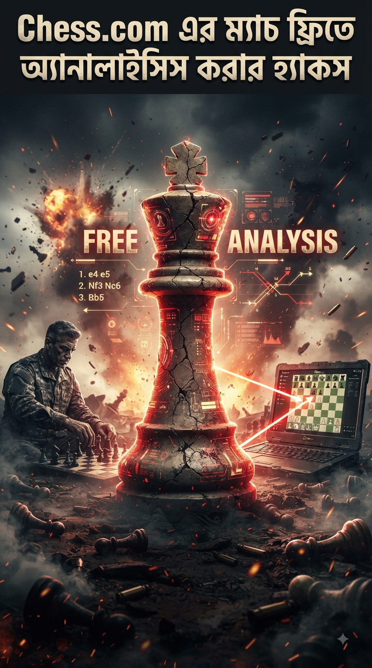 Chess.com এর ম্যাচ ফ্রিতে অ্যানালাইসিস করার হ্যাকস
