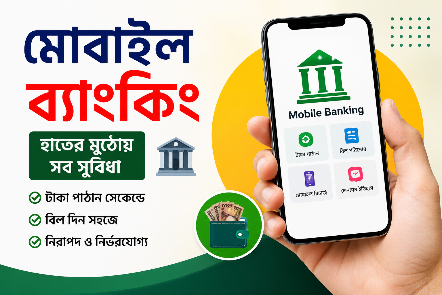 মোবাইল ব্যাংকিং: হাতের মুঠোয় ব্যাংকিংয়ের সব সুবিধা