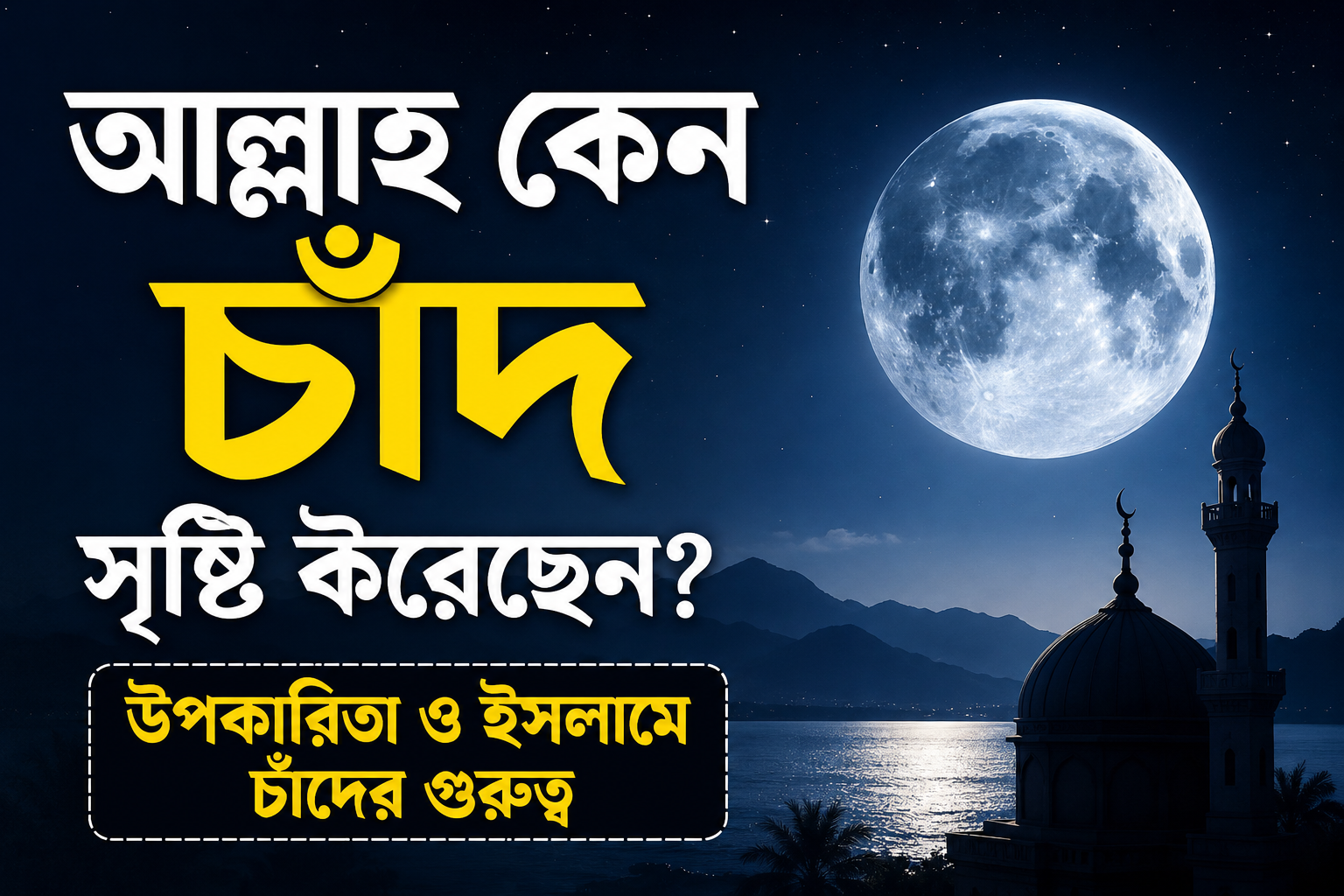 আল্লাহ কেন চাঁদ সৃষ্টি করেছেন? চাঁদের উপকারিতা ও ইসলামে চাঁদের গুরুত্ব