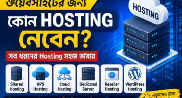 ওয়েবসাইটের জন্য কোন Hosting নেবেন? Shared, VPS, Cloud থেকে Dedicated—সহজ ভাষায় পুরো ধারণা!