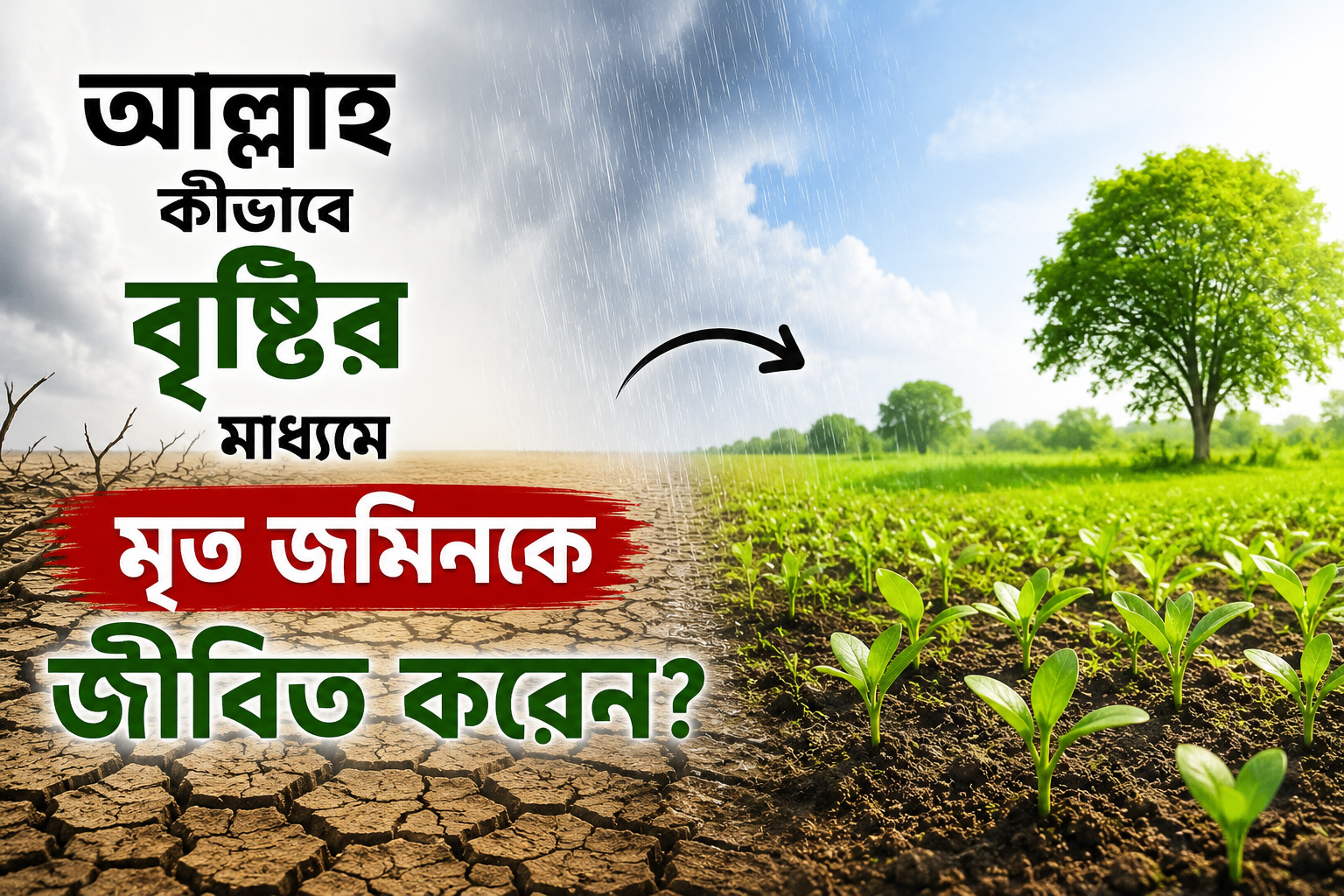 আল্লাহ কীভাবে বৃষ্টির মাধ্যমে মৃত জমিনকে জীবিত করেন