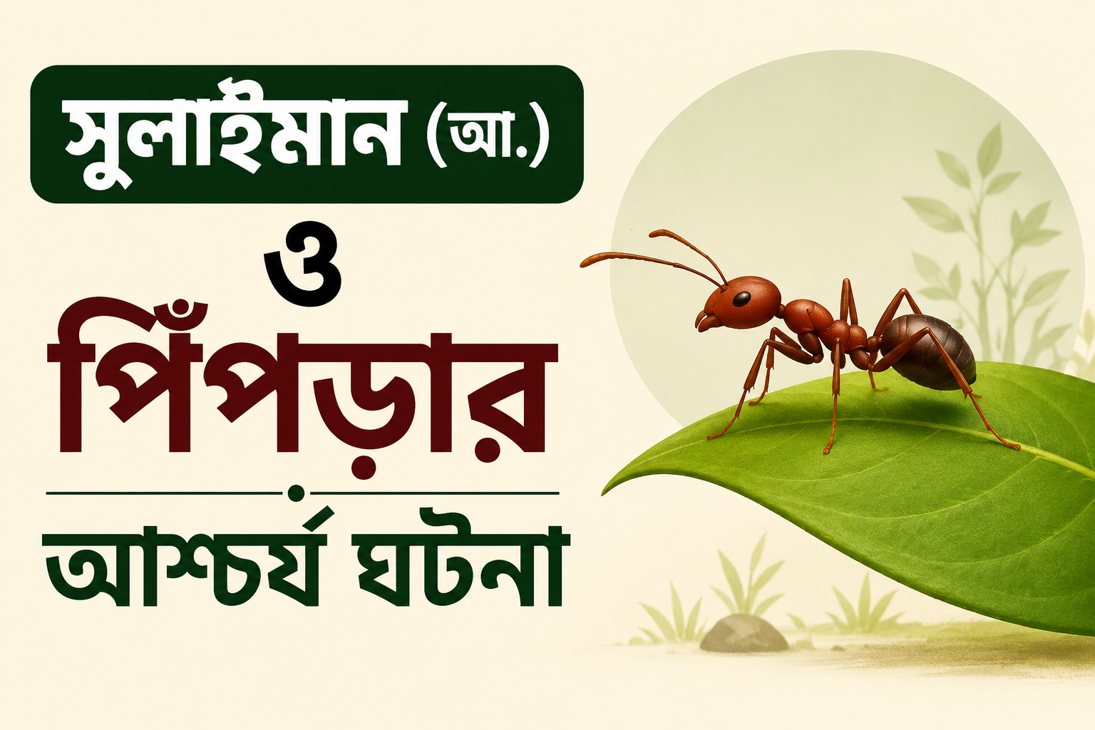 হযরত সুলাইমান (আ.) ও পিঁপড়ার আশ্চর্য ঘটনা
