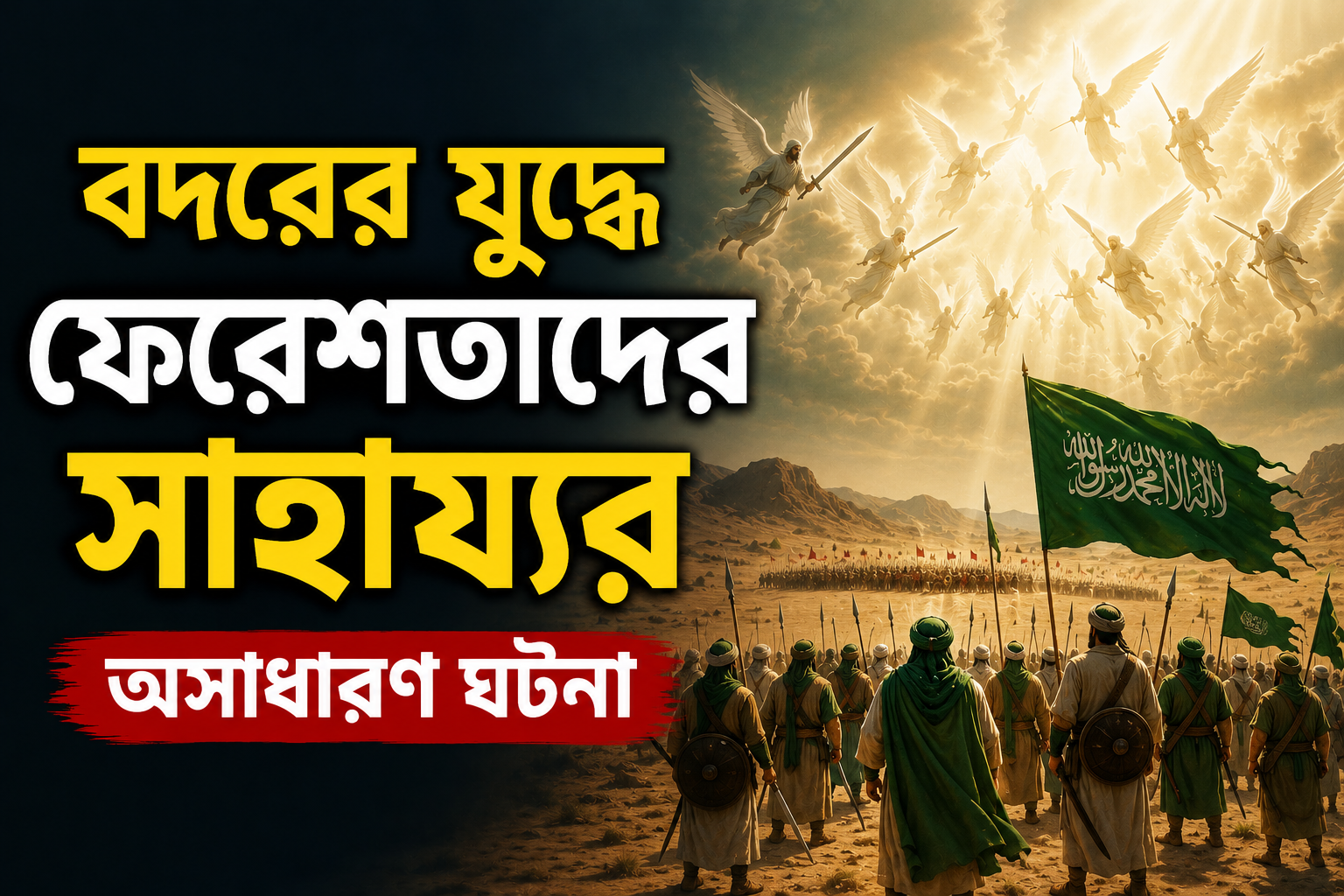 বদরের যুদ্ধে ফেরেশতাদের সাহায্য — আল্লাহর এক অসাধারণ নিদর্শন
