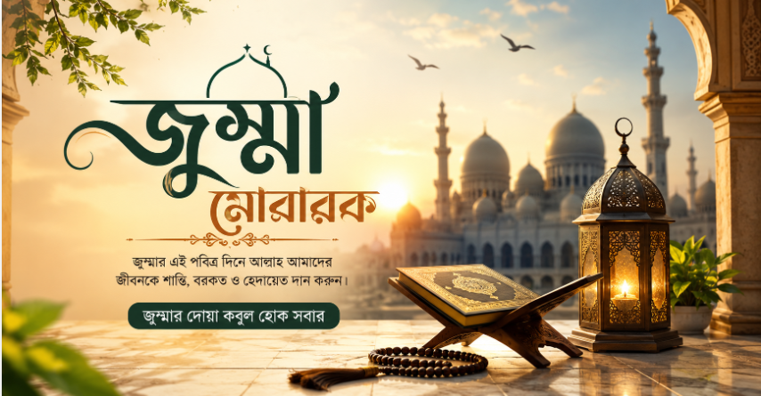 জুম্মা মোবারক স্ট্যাটাস ও ক্যাপশন: প্রিয়জনকে পাঠানোর সুন্দর ইসলামিক স্ট্যাটাস ও দোয়া