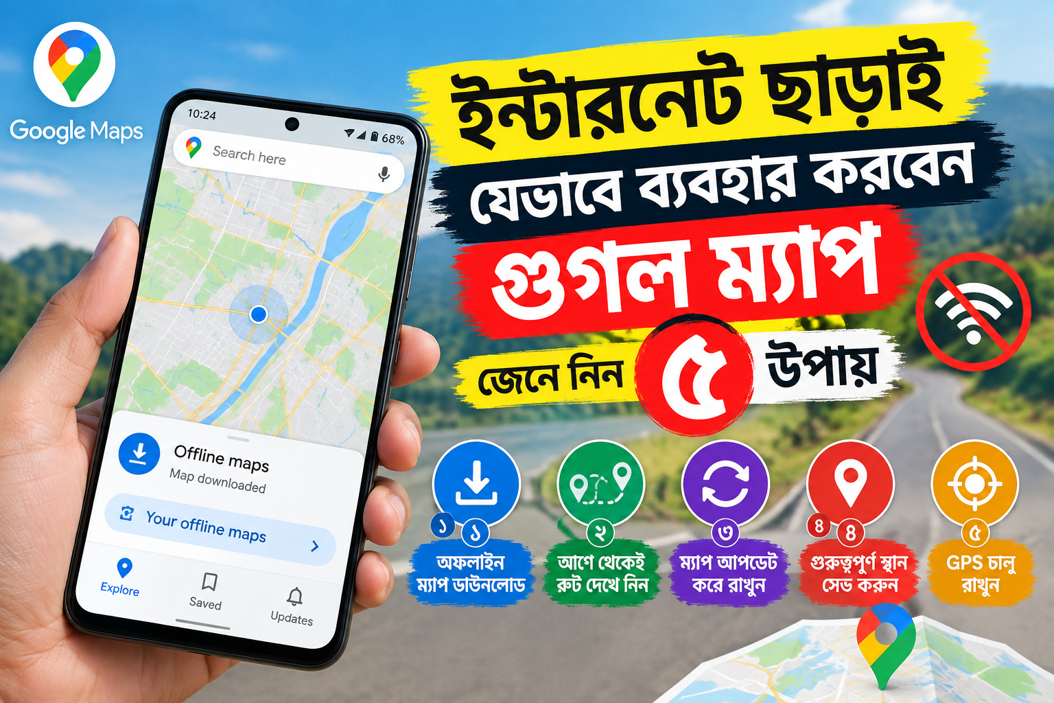 ইন্টারনেট ছাড়াই যেভাবে ব্যবহার করবেন গুগল ম্যাপ, জেনে নিন ৫ উপায়