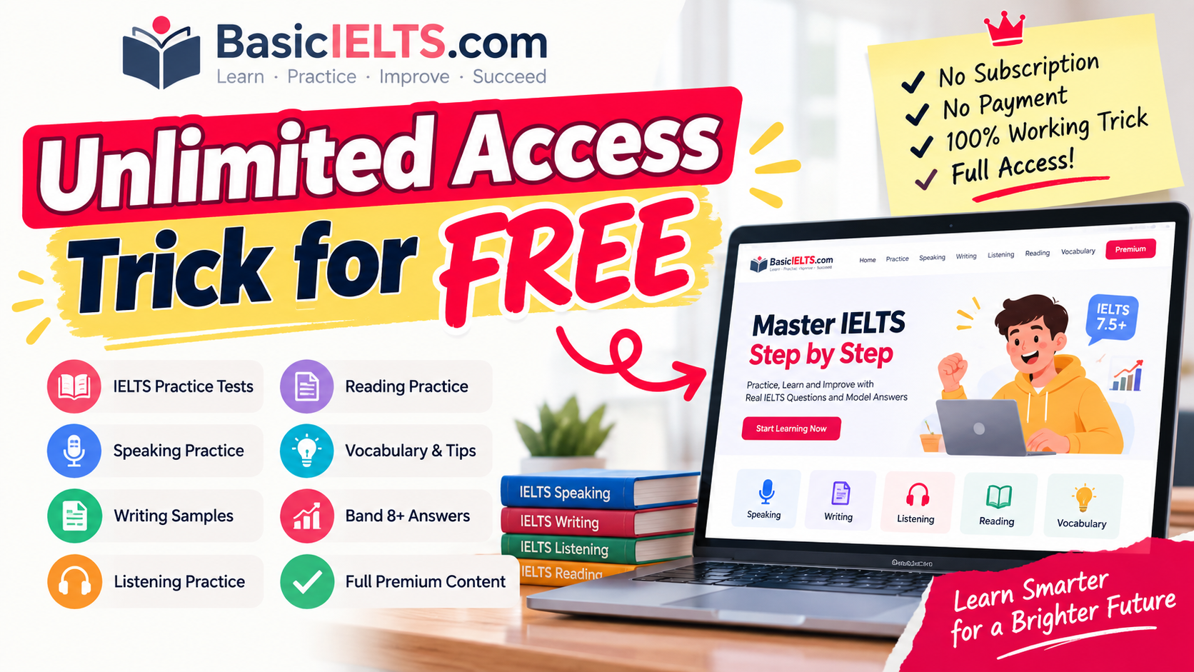 Basic IELTS এর আনলিমিটেড প্রিমিয়াম এক্সেস নিয়ে নিম সম্পূর্ণ ফ্রিতে | 100% legal edu mail trick