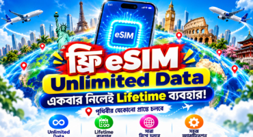 ফ্রি eSIM সাথে Unlimited Data – একবার নিলেই Lifetime ব্যবহার!