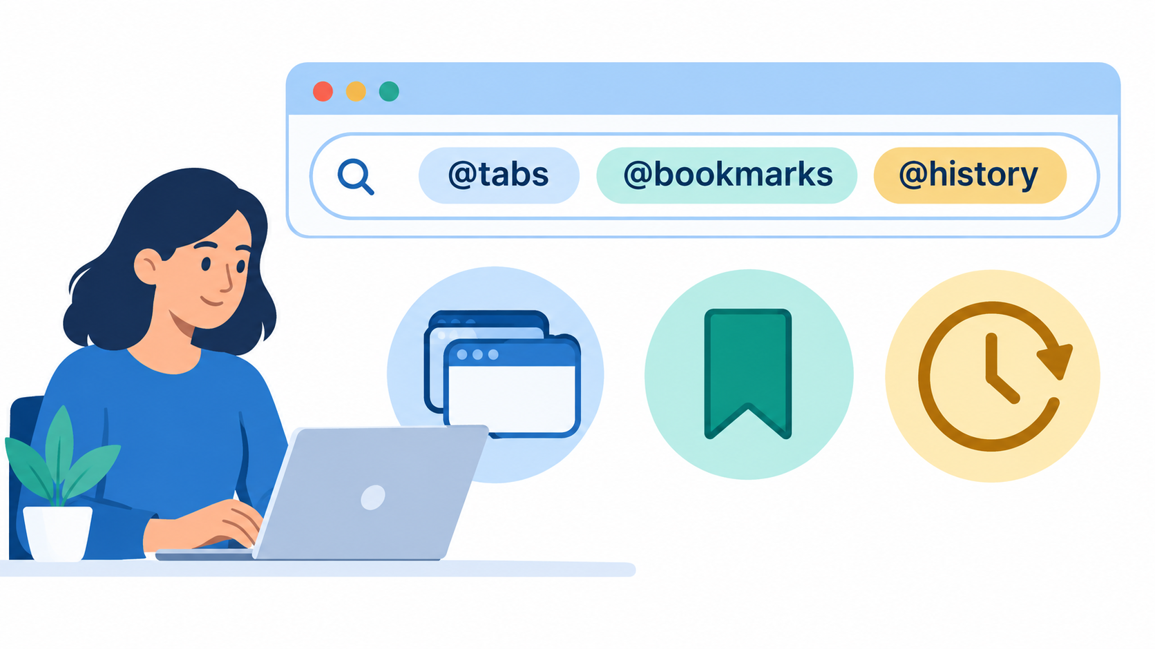 Chrome-এর address bar থেকেই খুঁজুন: @tabs, @bookmarks ও @history ব্যবহারের নিয়ম