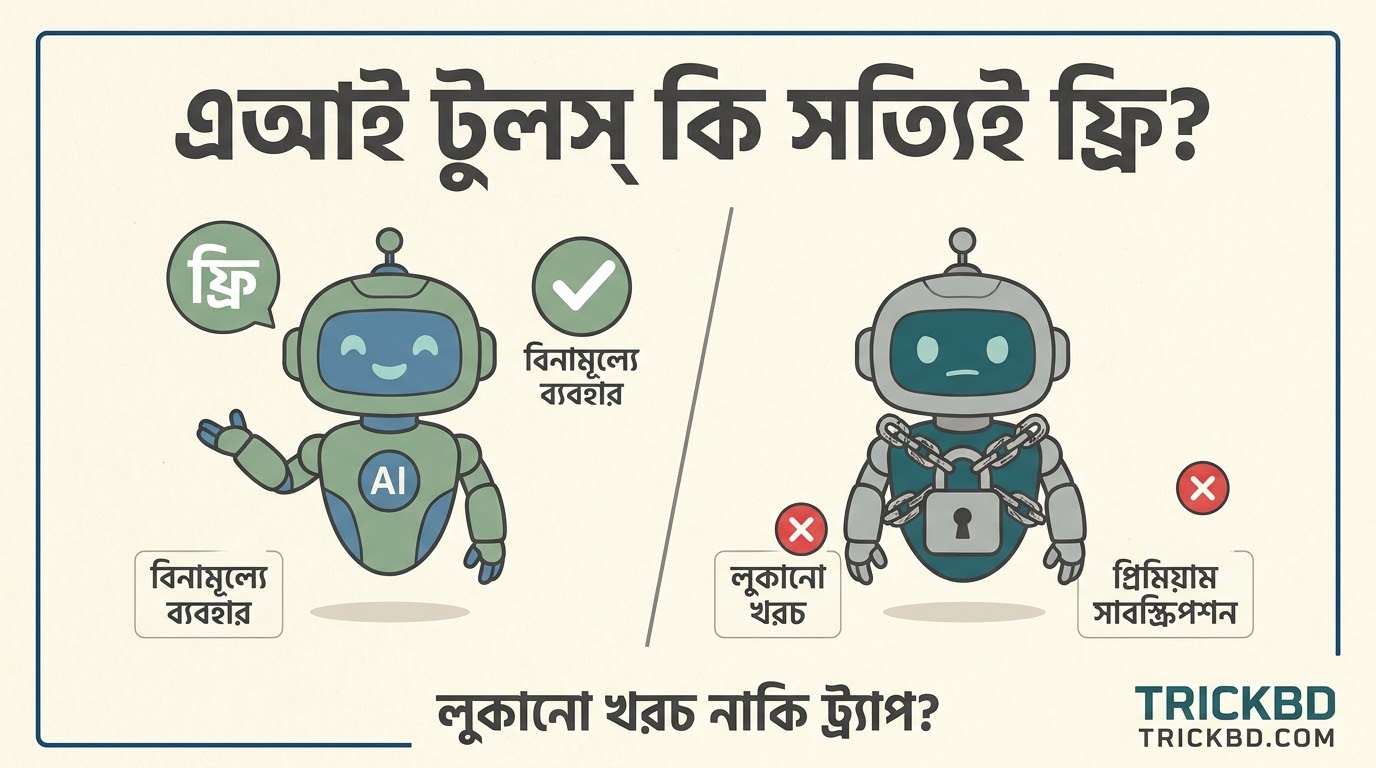 AI Tools কি সত্যিই ফ্রি? নাকি ফ্রিতে ব্যবহার করতে গিয়েই লুকানো খরচ?