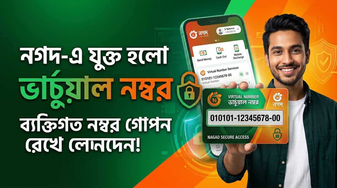 নগদে যুক্ত হলো ভার্চুয়াল নম্বর: ব্যক্তিগত নম্বর গোপন রেখে লেনদেনের সহজ উপায়!
