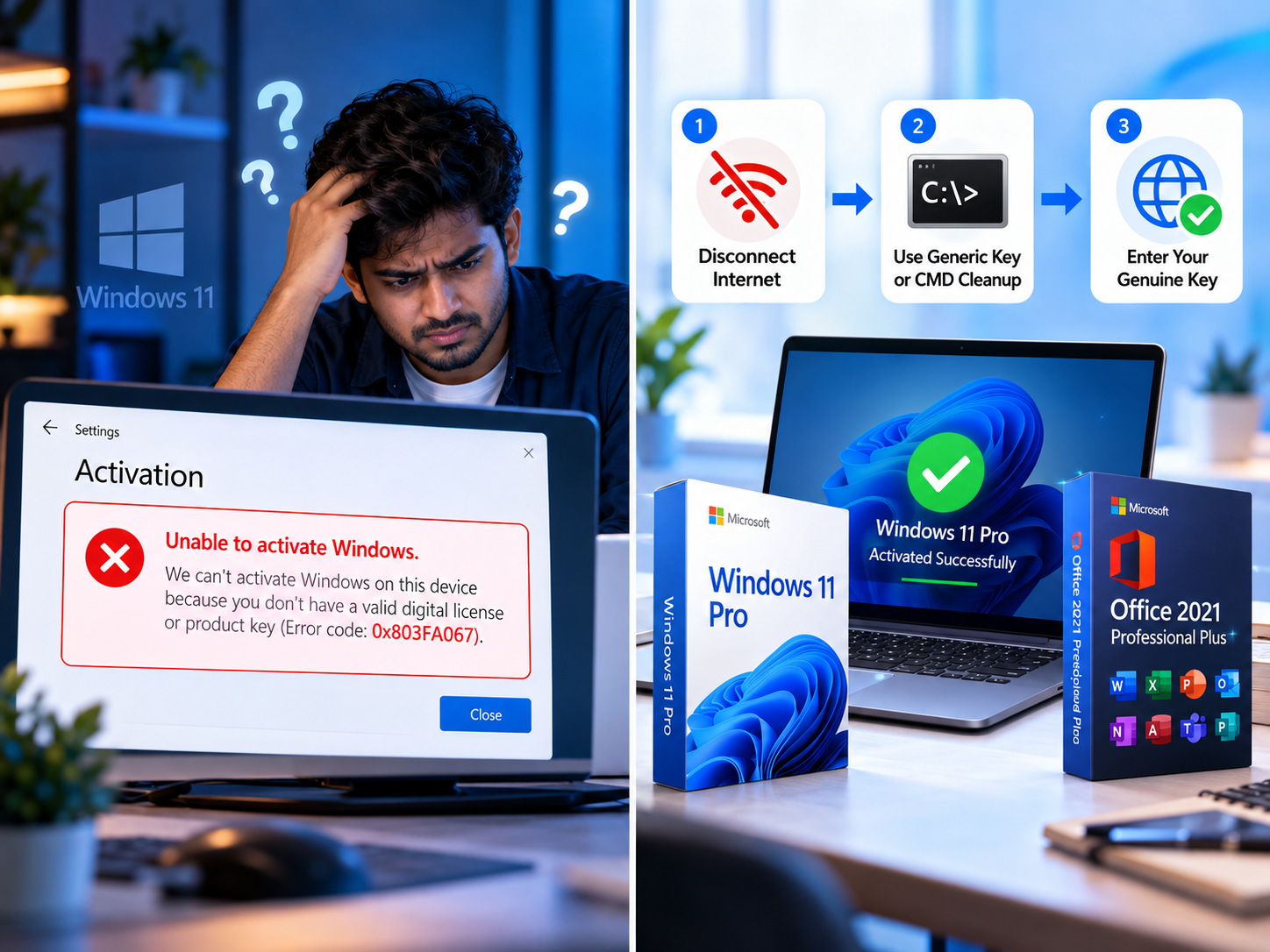 Windows 11 Activation Error 0x803FA067 কেন আসে? ৫ মিনিটে ১০০% ফিক্স করার আসল উপায়