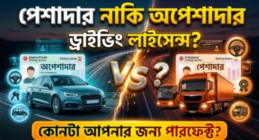 পেশাদার নাকি অপেশাদার ড্রাইভিং লাইসেন্স? কোনটা আপনার জন্য পারফেক্ট? (A to Z গাইডলাইন)
