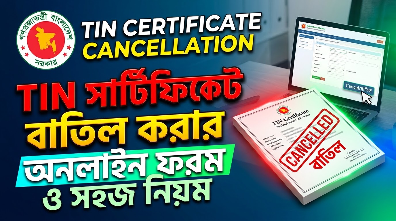 ​টিন সার্টিফিকেট বাতিলের অনলাইন ফরম ও বাতিল করার সহজ নিয়ম