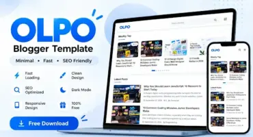 Olpo Premium Blogger Template Download for Free